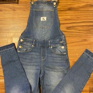 Big Girls Logo Skinny Denim Overall